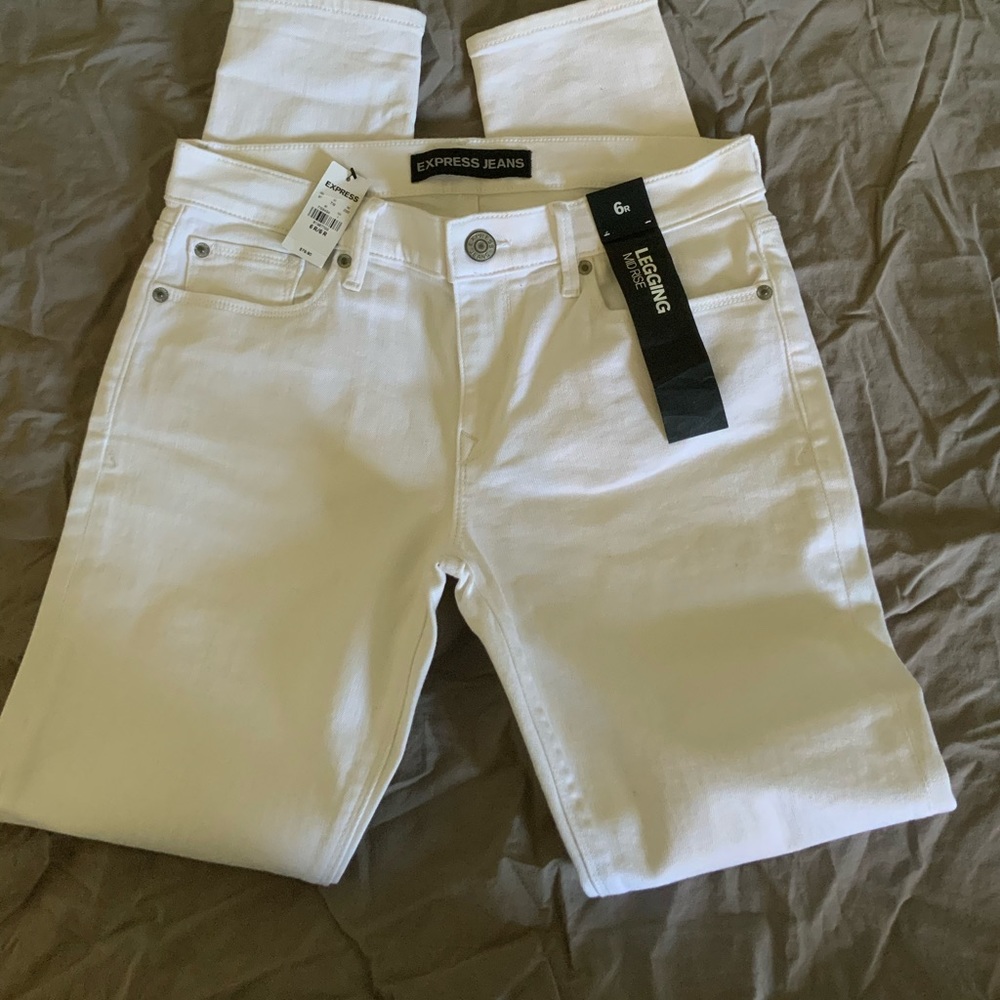 EXPRESS white jeans